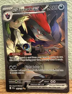 N's Zoroark ex 185/159 - Journey Together Special Illustration Rare Pokemon NM - Image 1