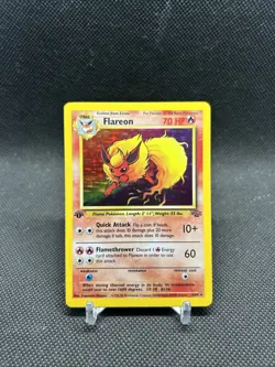 💥 1st Edition Flareon 3/64 Jungle Set 1999 Holo Rare WOTC Pokemon - Image 1