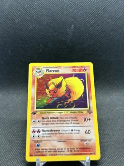 💥 1st Edition Flareon 3/64 Jungle Set 1999 Holo Rare WOTC Pokemon - Image 2