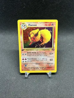 💥 1st Edition Flareon 3/64 Jungle Set 1999 Holo Rare WOTC Pokemon - Image 3
