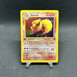 💥 1st Edition Flareon 3/64 Jungle Set 1999 Holo Rare WOTC Pokemon - Image 5