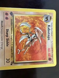 KABUTOPS 24/62 Non Holo 1st Edition Fossil Set Vintage WoTC Pokemon TCG NM - Image 3