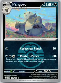 Pangoro 140/217 UC ME: Ascended Heroes Pokemon NM LOVE BALL Reverse Holo - Image 1
