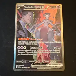 Pokemon TCG Team Rockets Mewtwo EX Special Illustration Destined Rivals - Image 1