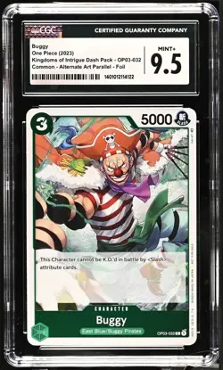 Buggy One Piece (2023) Dash Pack #OP03-032 Foil CGC 9.5 MINT+ POP 2 - Image 1