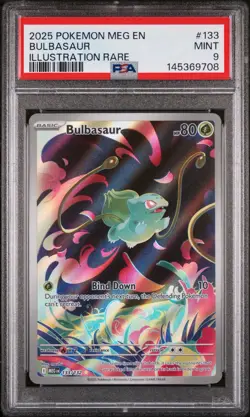 2 CARDS! Mega Evolutions Bulbasaur AND Ivysaur 133/132 134/132 PSA 10 PSA 9 MINT - Image 2