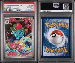 2 CARDS! Mega Evolutions Bulbasaur AND Ivysaur 133/132 134/132 PSA 10 PSA 9 MINT - Image 3