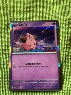 Pokemon Card TCG Cleffa 037 Black Star Promo SVP Obsidian Flames Prerelease M/NM - Image 1