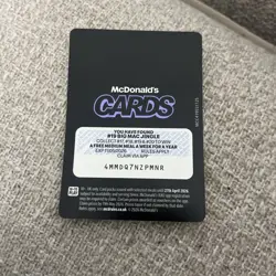 Big mac jingle 19/24 Mcdonalds TCG Trading Cards 2026 UnRedeemed trading card - Image 2