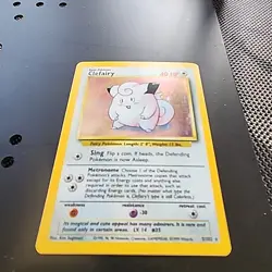 Pokemon TCG Clefairy Base Set Unlimited Holo Rare Card 5/102 - Image 2