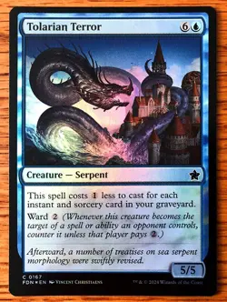 MTG Tolarian Terror & Eddymurk Crab FOIL NM - Standard Mono-Blue Tempo - Image 3