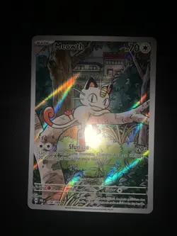 Carta Pokemon 106/094 Meowth Fiamme Spettrali Ita Italiano Illustration Rare - Image 1