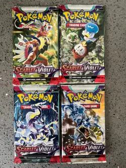 4 x Pokemon TCG Scarlet And Violet Base Set Booster Packs - New And Sealed. - Image 1