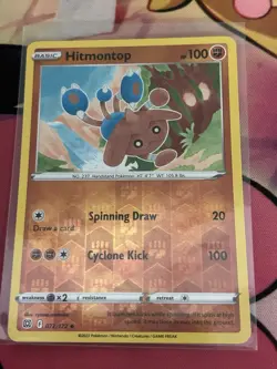 Hitmontop 072/172 Brilliant Stars Uncommon Pokemon TCG Reverse Holo NM - Image 1