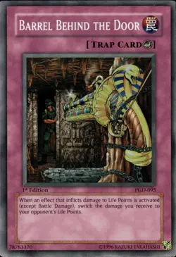 Barrel Behind The Door - Super Rare 1st Edition PGD-095 - MP - YuGiOh - Image 1