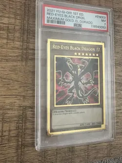 2021 Yu-Gi-Oh! 1st Edition Red Eyes Black Dragon El Dorado PSA 7 - Image 3