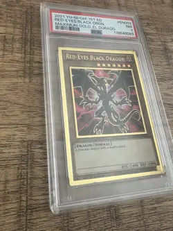 2021 Yu-Gi-Oh! 1st Edition Red Eyes Black Dragon El Dorado PSA 7 - Image 4