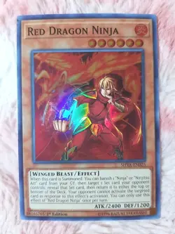 Yu-gi-oh! Red Dragon Ninja - SHVA-EN025 - Super Rare - 1st Edition Shadows - Image 1