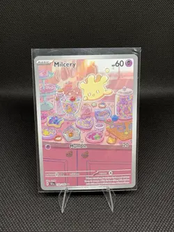 Pokemon Milcery 152/142 Sv07: Stellar Crown Illustration Rare Holo Card - Image 1