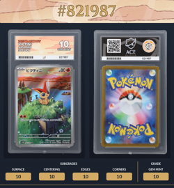 ACE 10 Victini 097/086 Black Bolt Pokemon Card PERFECT SUBS - Image 3
