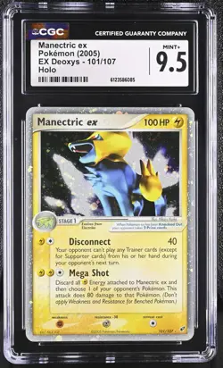 CGC 9.5 MINT+ Manectric ex 2005 EX Deoxys 101/107 Holo Pokemon Card - Image 1