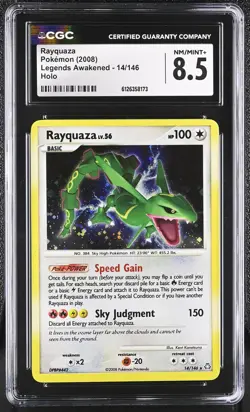 CGC 8.5 Rayquaza 2008 Legends Awakened 14/146 Holo Pokemon Card - Image 1