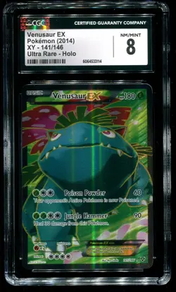 CGC 8 Venusaur EX Full Art XY 2014 Pokemon Card #141 - Image 1