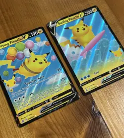 Flying & Surfing Pikachu V, NM Holo Full Art Lot, Pokemon Celebrations TCG Cards - Image 3