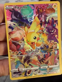 Pokemon Pikachu TCG Full Art Secret Rare Holo Card Crown Zenith 160/159 NM - Image 1
