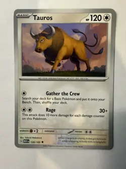 Tauros SV: Scarlet & Violet 151 128/165 NM English Pokemon Card - Image 1