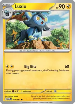Luxio SV06: Twilight Masquerade 067/167 NM English Pokemon Card - Image 1