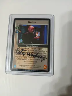 Babylon 5 CCG Crusade Embossed Card Galen Peter Woodward Autograph Signed - Image 1