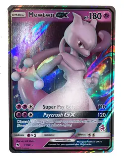 Pokemon Mewtwo GX 31/68 Sun and Moon Holo NM Pokemon Card. Score! - Image 1