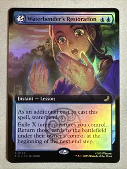 MTG / Waterbender's Restoration / TLE / #183 / FOIL (Extended Art) / Rare / NM - Image 1