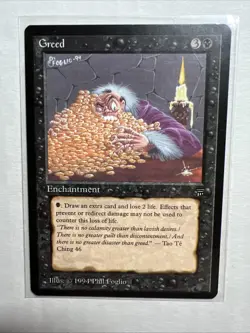 MTG Legends Greed M/NM 1994 - Image 1