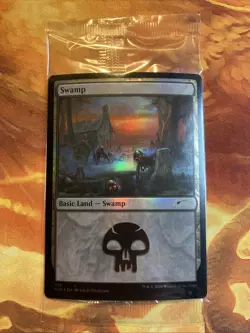 MTG Sealed Foil Swamp (558) Secret Lair Drop: Promo Near-Mint Basic Land!! - Image 1