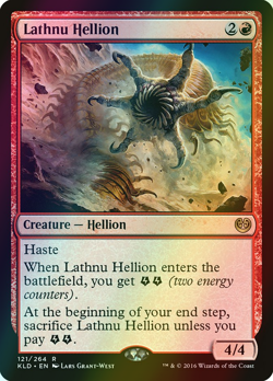 MTG Lathnu Hellion Foil ** Kaladesh ** English (NM) - Image 1