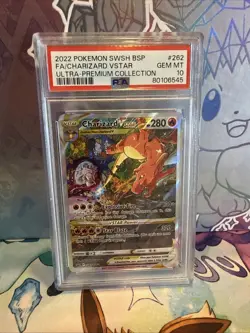 2022 Pokemon SWSH BSP FA/Charizard VSTAR Holo Card SWSH262 PSA 10 - Image 1