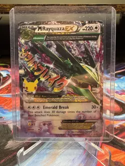 Pokemon TCG M Rayquaza EX Celebrations Classic Collection Holo Ultra - Image 1