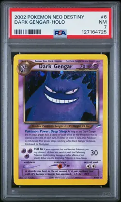 2002 POKEMON NEO DESTINY #6 DARK GENGAR-HOLO PSA 7 - Image 1