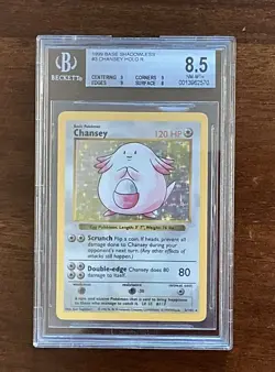 Pokemon Chancey Base Set Shadowless Holo Rare #03 BGS 8.5 - Image 1