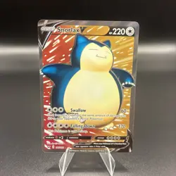 Pokemon TCG Snorlax V Full Art Ultra Rare Holo Sword & Shield 197/202 NM - Image 1
