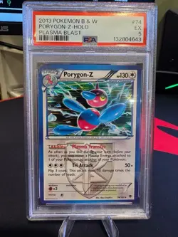 2013 Pokemon Porygon Z Holo Black & White Plasma Blast 74 PSA 5 - Image 1
