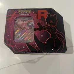Pokemon TCG Team Rocket (Destined Rivals) Tin New & Factory SEALED Mewtwo - Image 1