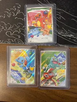 Pokemon TCG First Partner Illustration Collection Series 1 Kanto GEN 1 Starters - Image 2