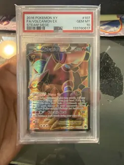 Volcanion EX 107/114 Holo Full Art Pokemon Steam Siege XY Psa 10 - Image 1