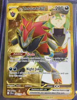 Pokemon Journey Together, N’s Zoroark EX Gold, Holo Rare, NM/M, No Scratches! - Image 1