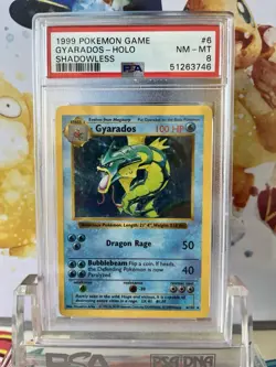 Gyarados 006/102 - Base Set (Shadowless) - Holo - WOTC - Pokemon TCG - PSA 8 - Image 1