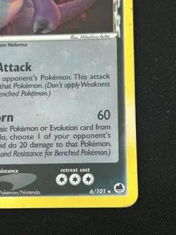 2006 Pokemon EX Dragon Frontiers Nidoking Delta Species 6/101 Holo Rare MP - Image 4