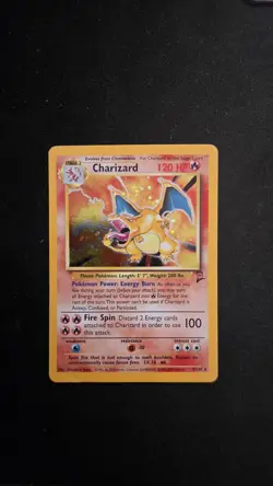 Vintage 1999 Pokemon TCG Base Set CHARIZARD HOLO Rare 4/102, Unltd HP-Damaged - Image 1